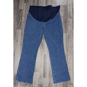 Old Navy Maternity Size‎ L Regular Half Panel Bootcut Denim Blue Jeans